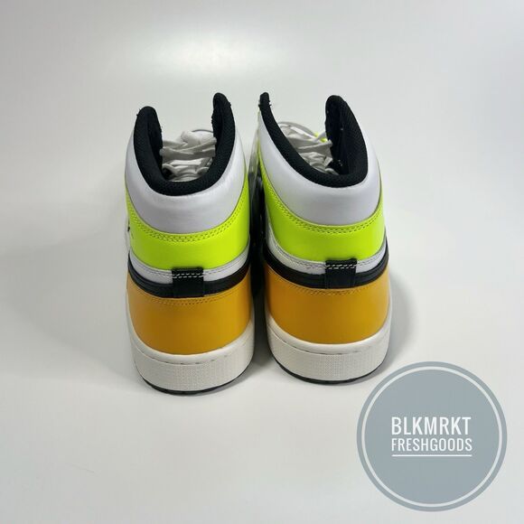 Nike Air Jordan 1 High Golf Shoe White Black Volt Gold DQ0660-105 Size 13 main image 5